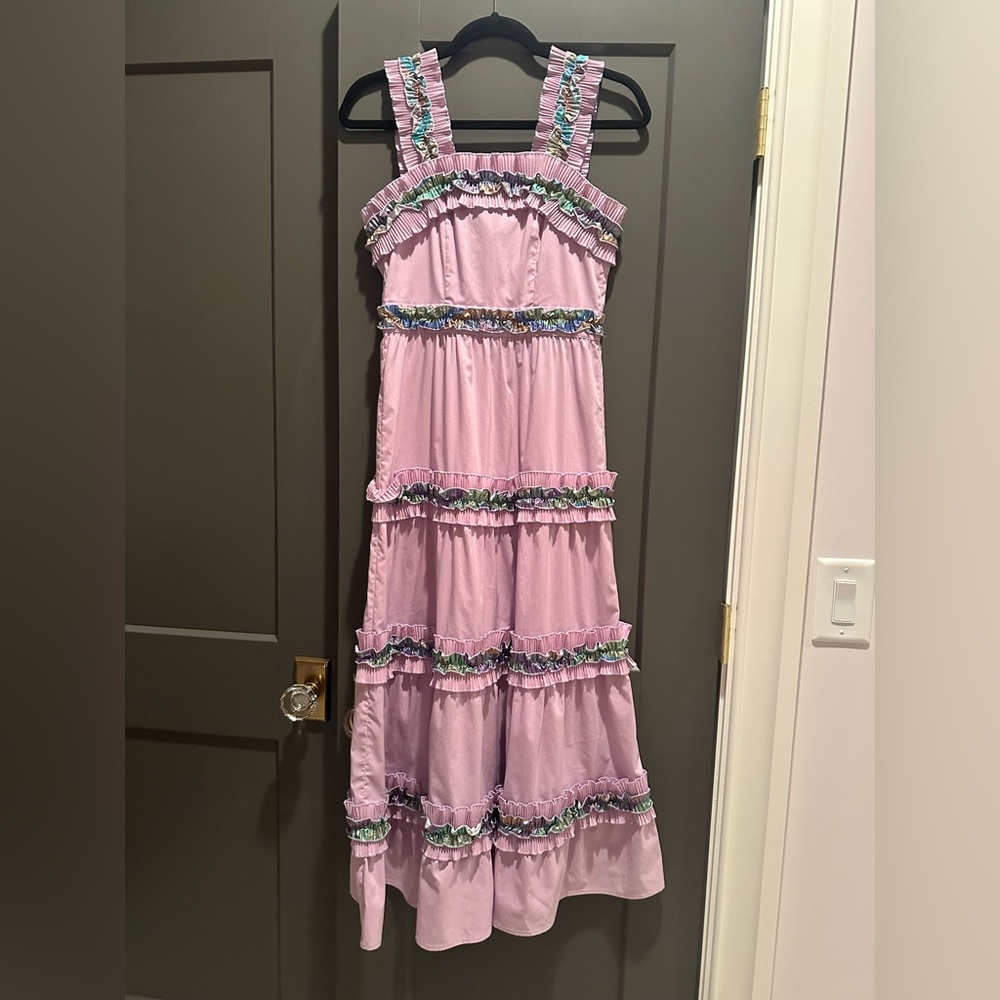 Celia B Purple Ruffled Maxi Dress
